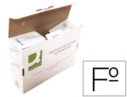 Cajón 1 caja archivo definitivo Folio Q-Connect cartón montaje automatico